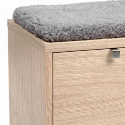 Garderobenbank Vaxos mit Eiche furniert