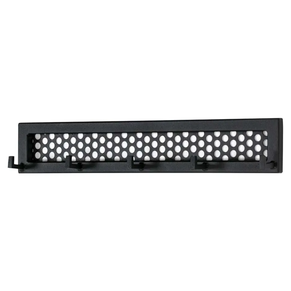 Garderobenhakenleiste aus Stahl in Schwarz - Orcia