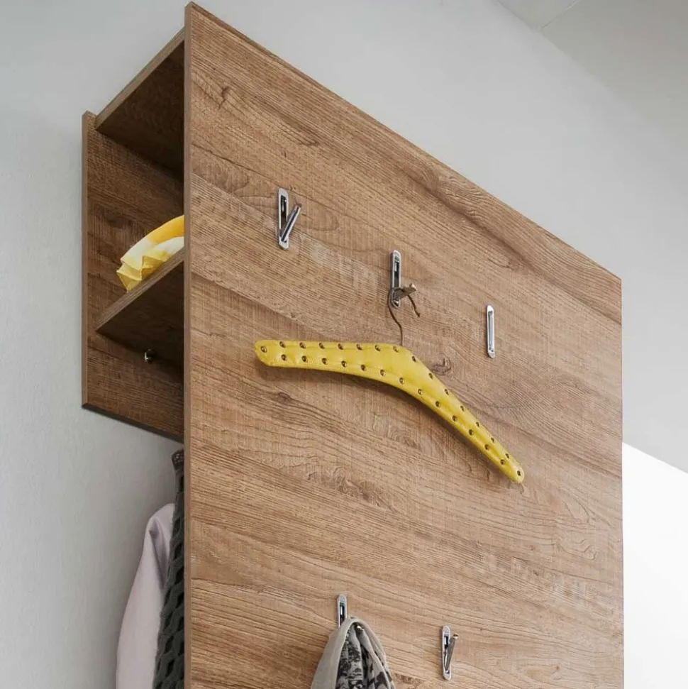 Garderobenkombination Coriga in Eiche Dekor Anthrazit (dreiteilig)