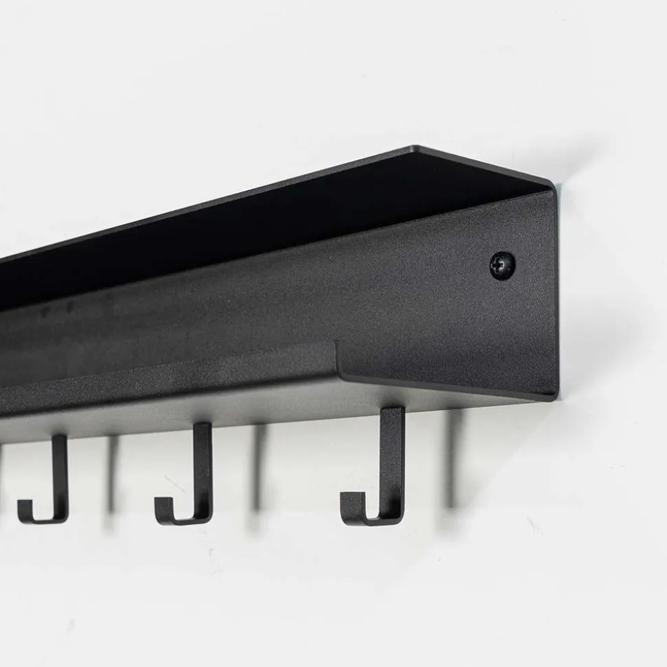 Garderobenleiste aus schwarzem Stahl - Badehma