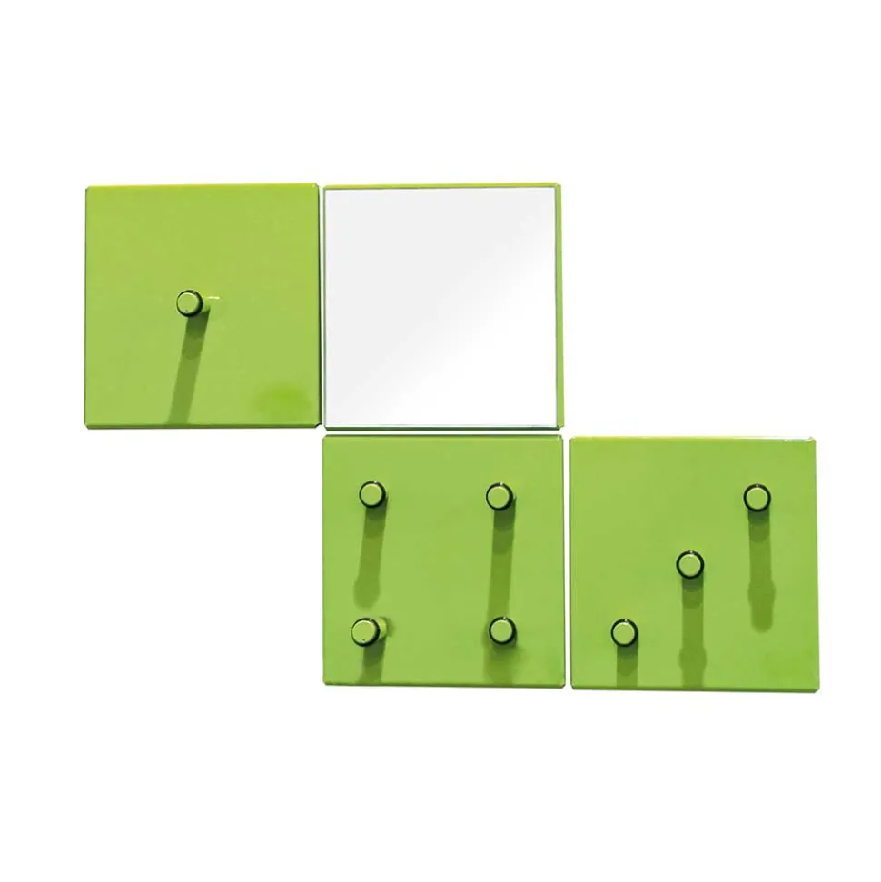 Garderobenleiste Ciniak in Grün Hochglanz (vierteilig)