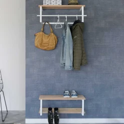 Garderobenmöbel in Weiß Natur - Marcios (zweiteilig)