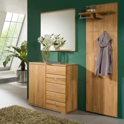Garderobenmöbel Set Wislama aus Kernbuche (dreiteilig)