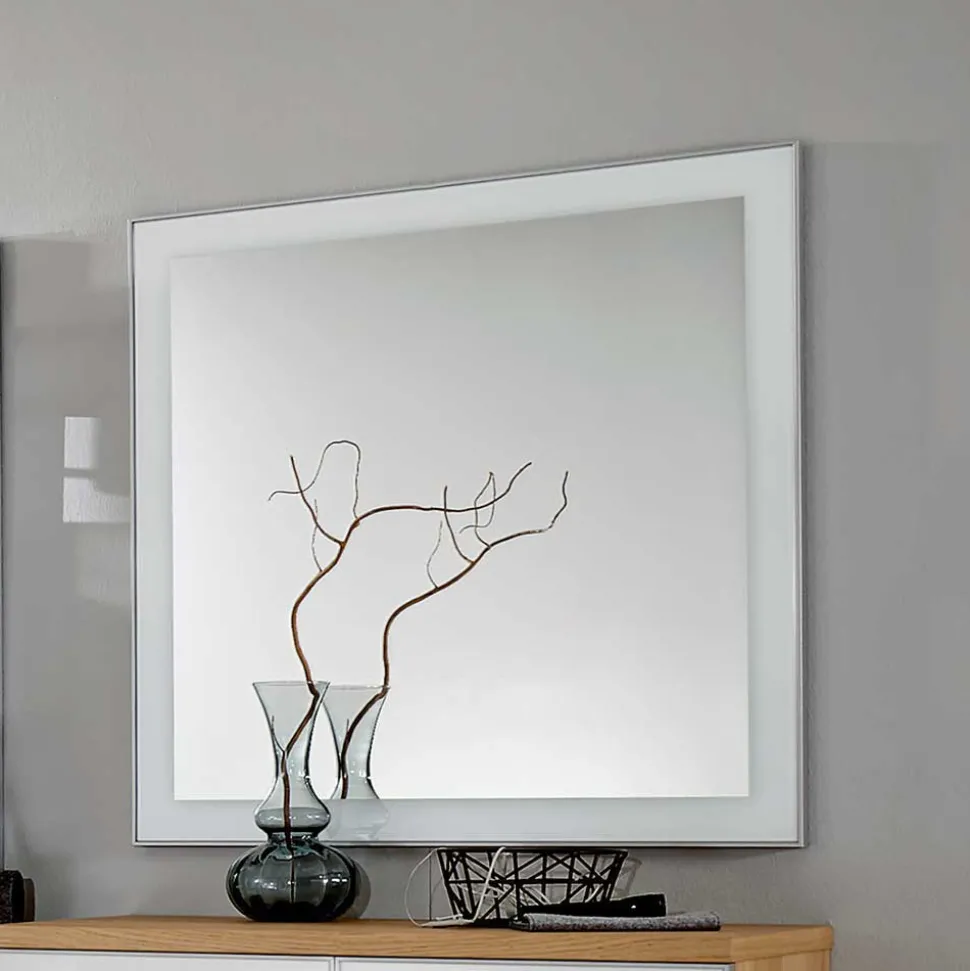 Garderobenmöbel Set Wynoca in Weiß Glas beschichtet (fünfteilig)