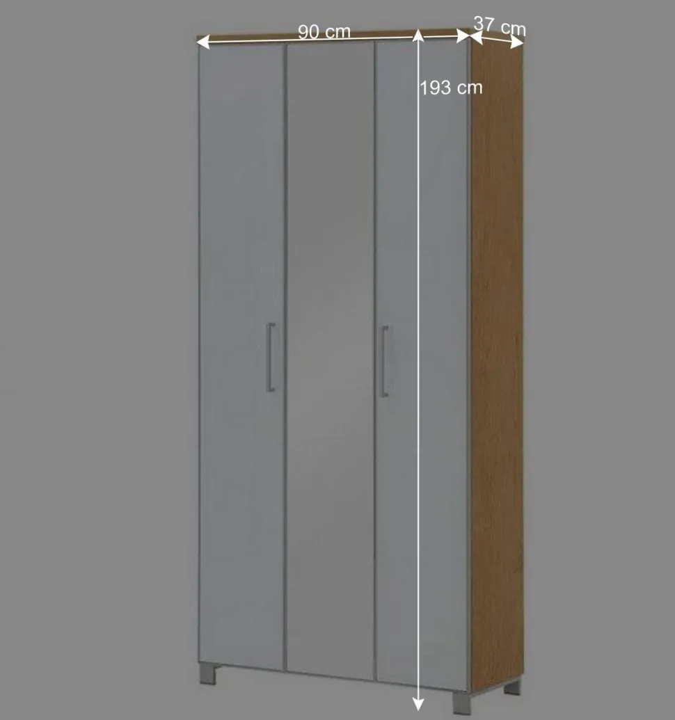 Garderobenmöbel Set Wynoca in Weiß Glas beschichtet (fünfteilig)