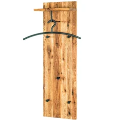 Garderobenpaneel aus Eiche Massivholz & Metall - Vienna