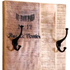 Garderobenpaneel im Factory Style aus Holz - Indri