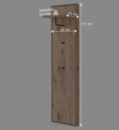 Garderobenpaneel in Wildeiche Optik - Vapposia