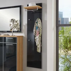 Garderobenpaneel Lalaika in Anthrazit Eiche Bianco