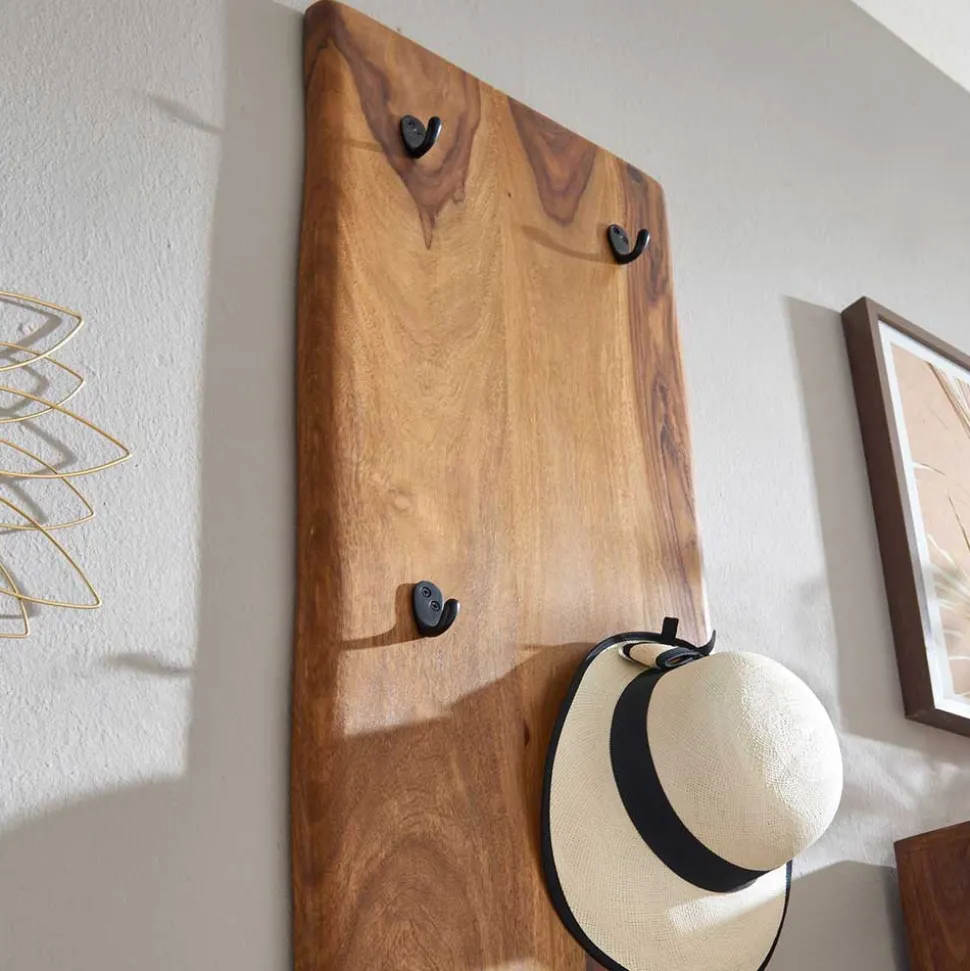 Garderobenpaneel massiv im rustikalen Stil - Elmin