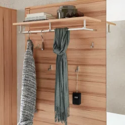 Garderobenpaneel mit Spiegel in Kernbuche - Viktorion