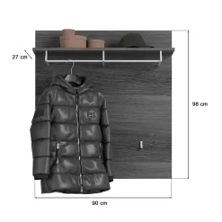 Garderobenpaneel mit Stange & 6 Haken - Nancys