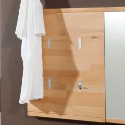 Garderobenpaneel Wislama aus Kernbuche Massivholz