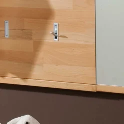 Garderobenpaneel Wislama aus Kernbuche Massivholz