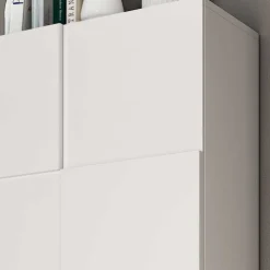 Garderobenschrank in Weiß hochglänzend - Castalla