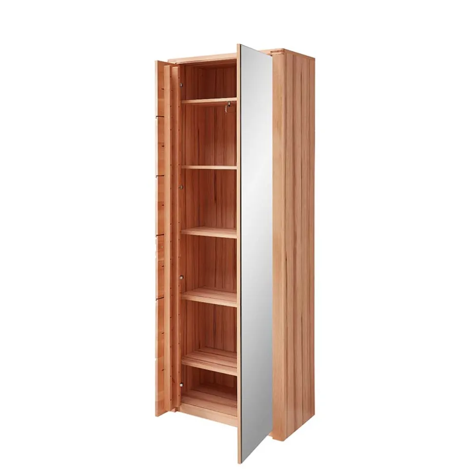 Garderobenschrank mit Spiegel in Kernbuche - Viktorion