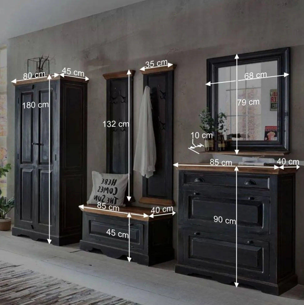 Garderobenset Sentiments im Kolonialstil (sechsteilig)