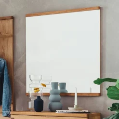 Garderobenspiegel aus Balkeneiche Massivholz - Manaus