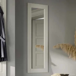 Garderobenspiegel mit weiß lackiertem Holzrahmen - Indico