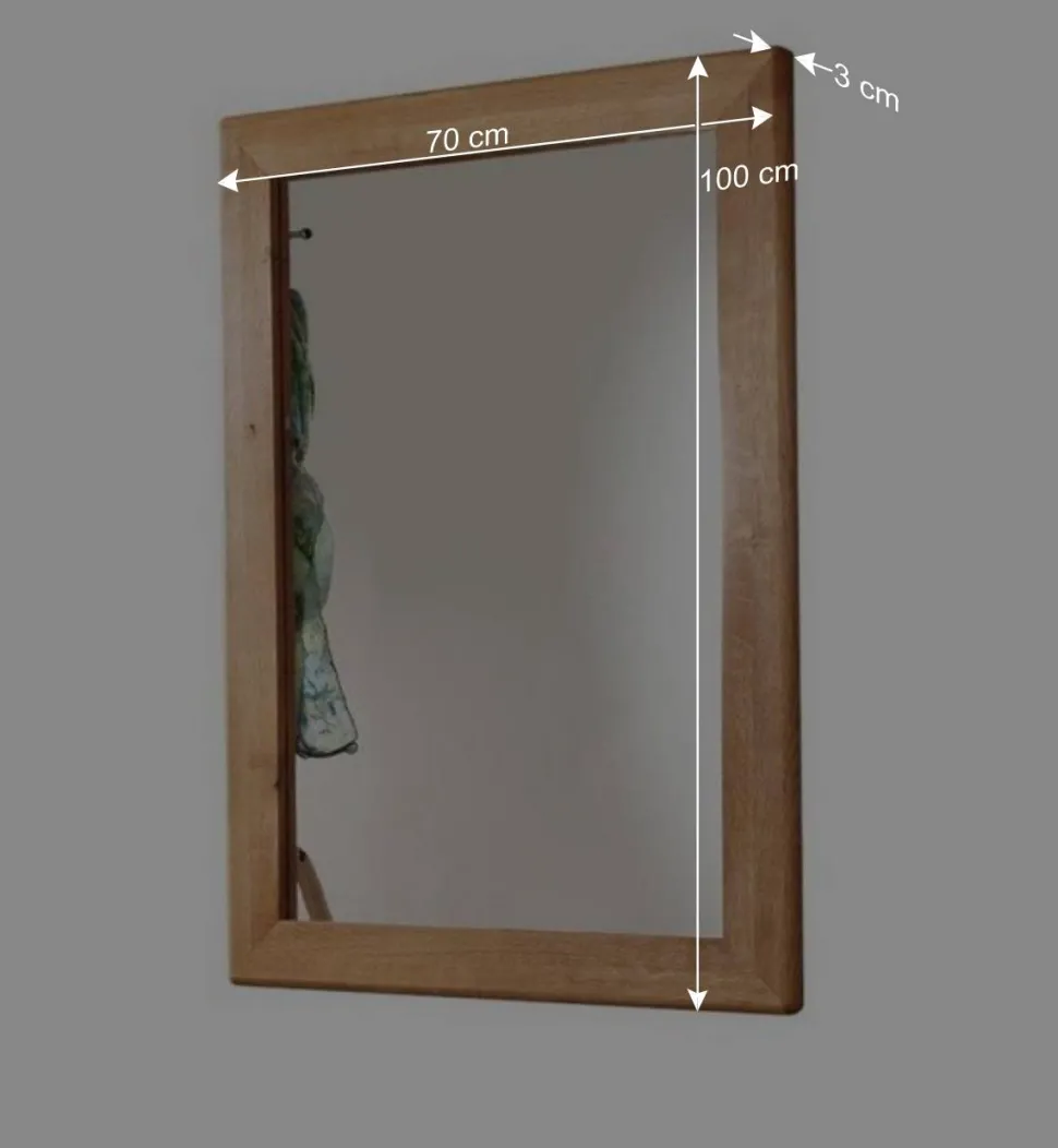 Garderobenspiegel Uvinessa aus Wildeiche Massivholz