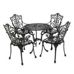 Garten Aluguss Sitzgruppe für 4 Personen - Berucas (fünfteilig)