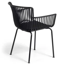 Garten Armlehnenstühle in Schwarz - Combo (4er Set)