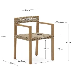 Garten Armlehnstühle aus Teak Massivholz - Conave (2er Set)