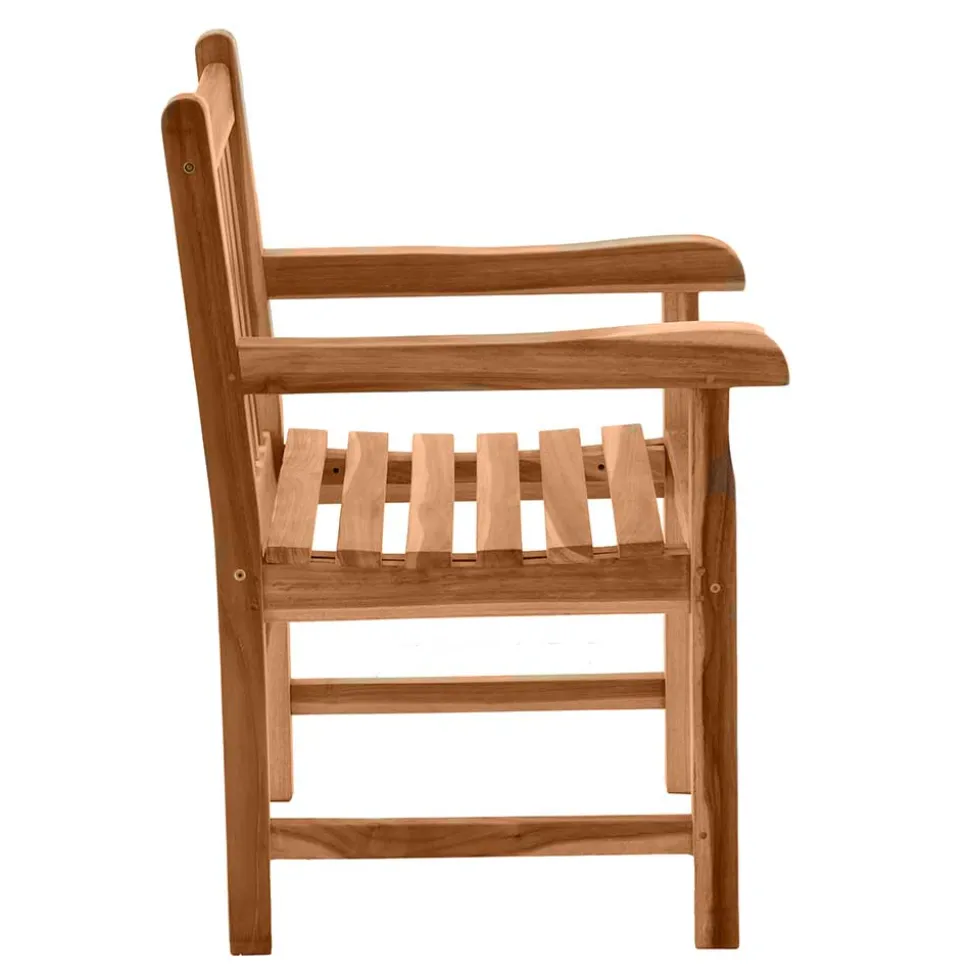 Garten Armlehnstuhl aus Teak Massivholz - Klahuma
