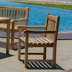 Garten Armlehnstuhl aus Teak Massivholz - Klahuma