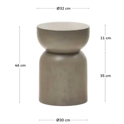 Garten Beistelltisch aus Faserzement - Bondoville