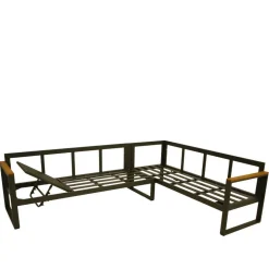 Garten Ecksofa und Tisch Set - Asmatio (zweiteilig)