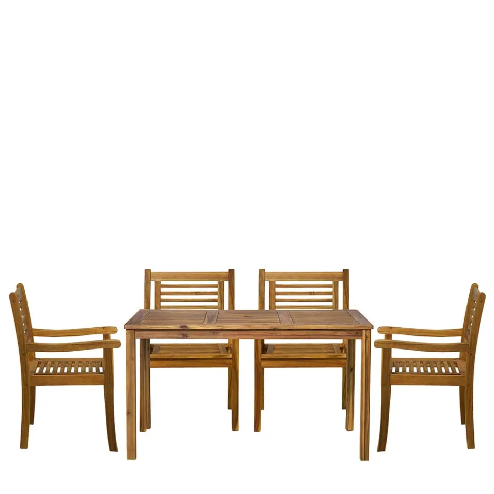 Garten Essgruppe aus Akazie massiv - Jawa (fünfteilig)