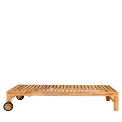Garten Holzliege mit zwei Rädern - Senvelita