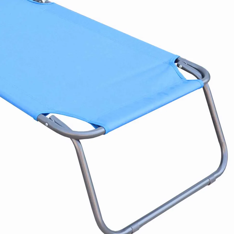 Garten Klappliege in Blau und Schwarz - Hiltona