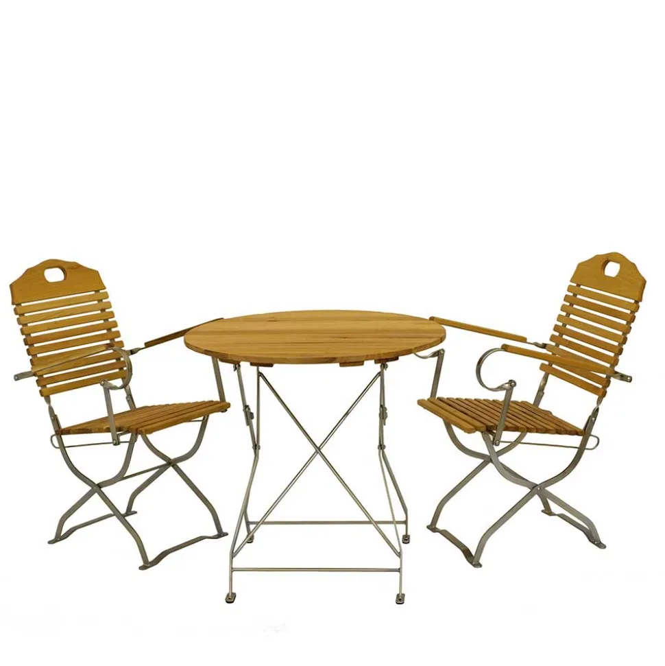 Garten Klapptisch & 2 Klappstühle - National (dreiteilig)