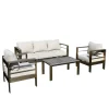 Garten Lounge-Garnitur in Grau - Georgi (vierteilig)