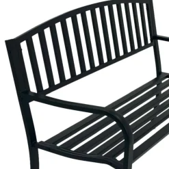 Garten Metallbank in Schwarz - Canpur