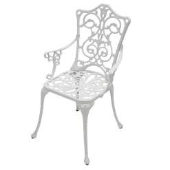 Garten Metallstuhl aus Aluminium in Weiß - Castania