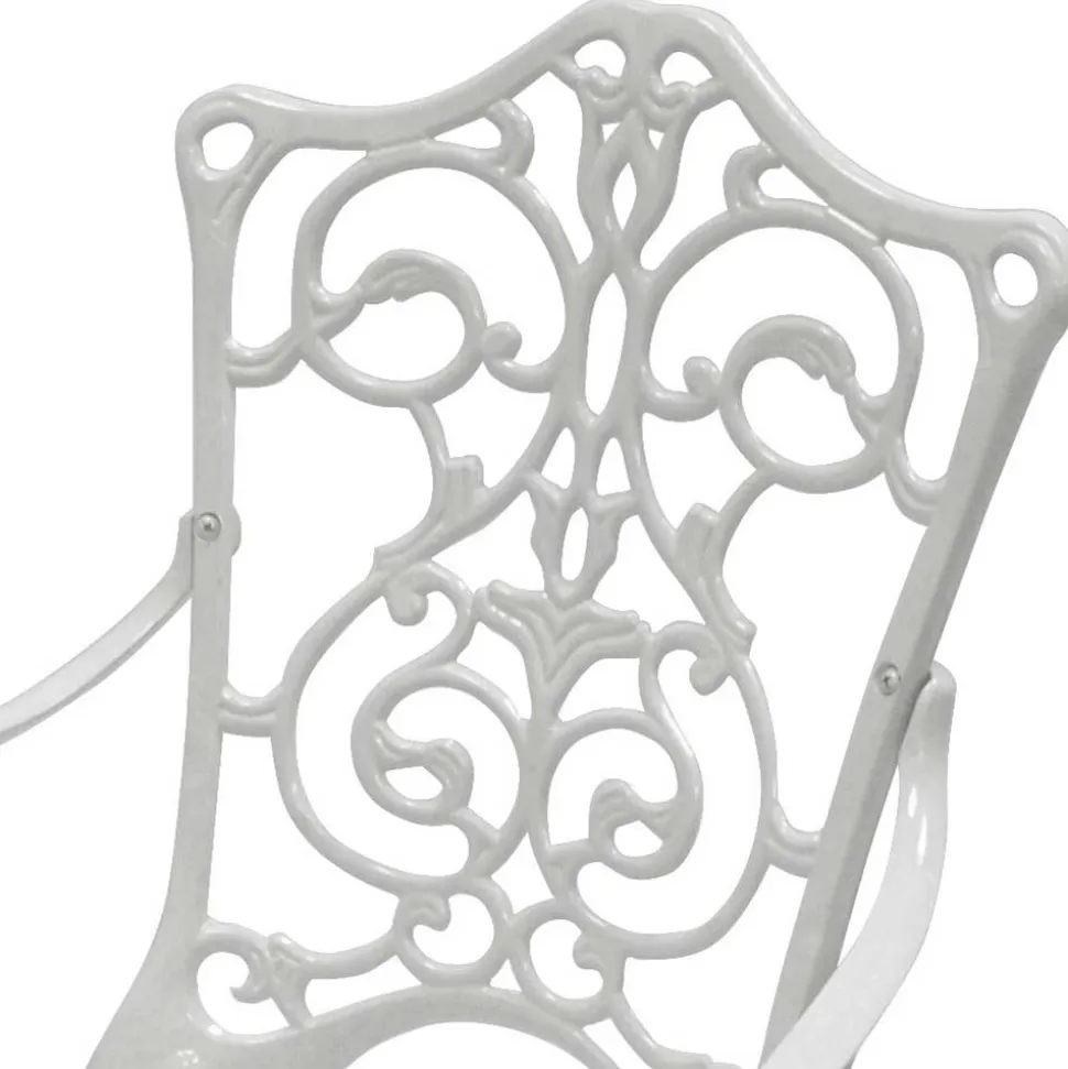 Garten Metallstuhl aus Aluminium in Weiß - Castania