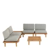 Garten Sitzgruppe aus Akazie massiv - Emeziano (fünfteilig)