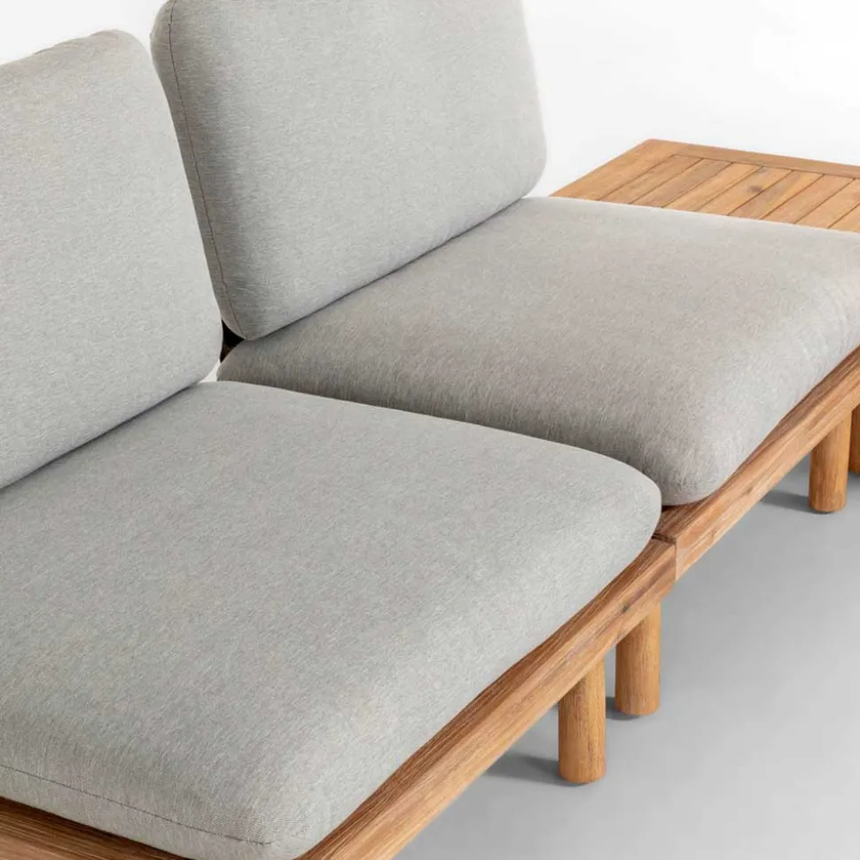 Garten Sitzgruppe aus Akazie massiv - Emeziano (fünfteilig)