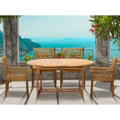 Garten Sitzgruppe aus Massivholz - Uratenda (fünfteilig)