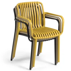 Garten Stapelstühle in Schwarz - Emonila (4er Set)