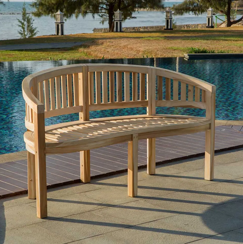 Gartenbank in halbrundem Design - Klahuma