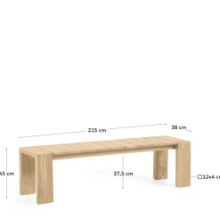 Gartenbank ohne Rückenlehne für Esstisch - Elisira