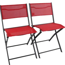 Gartengarnitur in Rot Schwarz - Maximilian (fünfteilig)