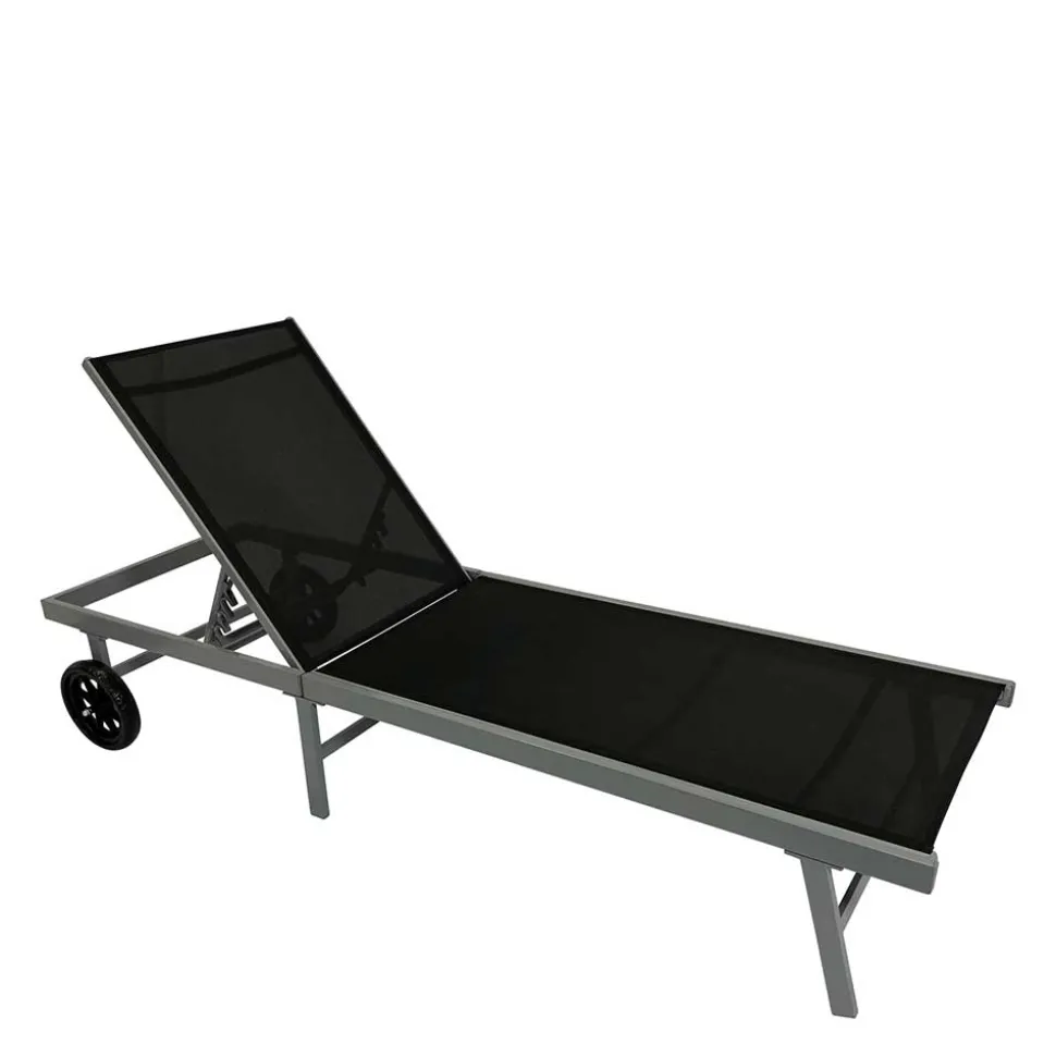 Gartenliege mit Rollen aus Aluminium - Pamlicos