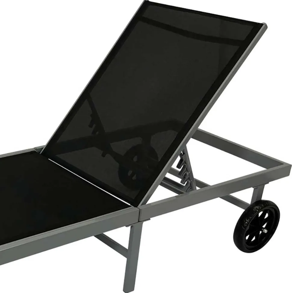 Gartenliege mit Rollen aus Aluminium - Pamlicos