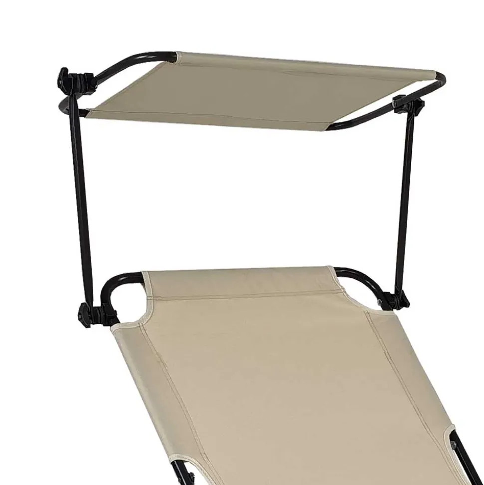 Gartenliege mit Sonnendach klappbar - Liceandro