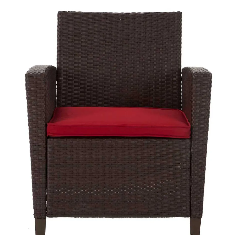 Gartenmöbel Set in Dunkelbraun - Tioroda (vierteilig)